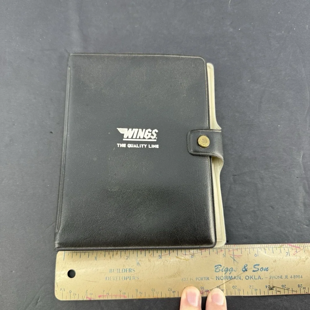 Vintage Wings Advertising Pen Collection in Organizer Case 14 Promotional Pens